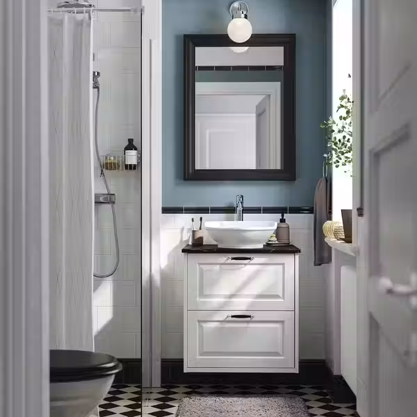 TÄNNFORSEN ТАННФОРСЕН / VÄSTERSJÖN ВЭСТЕРШЁН Шкаф с ящиками/раковина/смеситель - фото 2