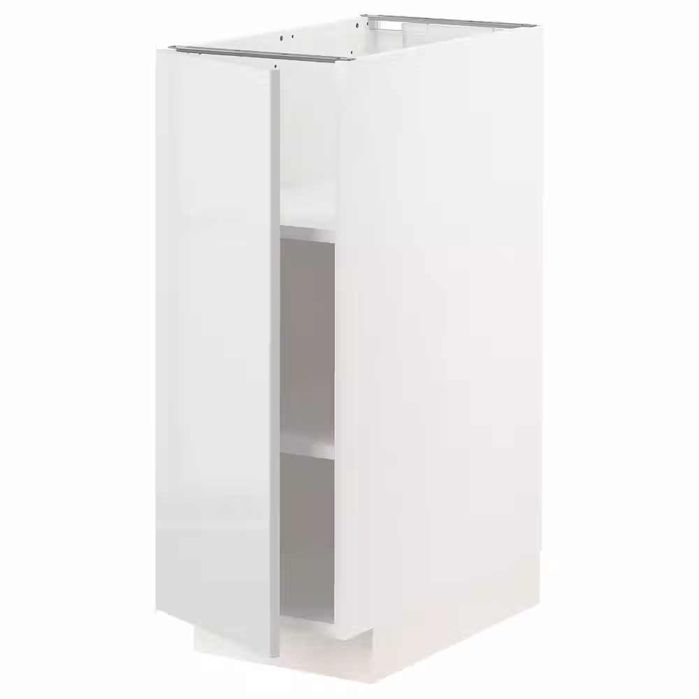 METOD Напольный шкаф с полками - белый/Ringhult светло-серый 30x60 см - фото 1