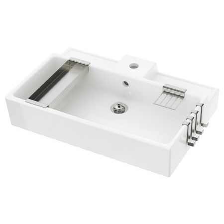 Одинарная раковина, белый 61x41x13 см IKEA LILLÅNGEN ЛИЛЛОНГЕН 103.690.40