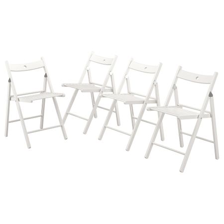 Стул складной, 4 шт, белый IKEA TERJE ТЕРЬЕ 993.998.16