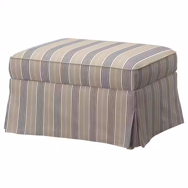 EKTORP Кресло с табуретом для ног - Karlshov бежевый/разноцветный - фото 3