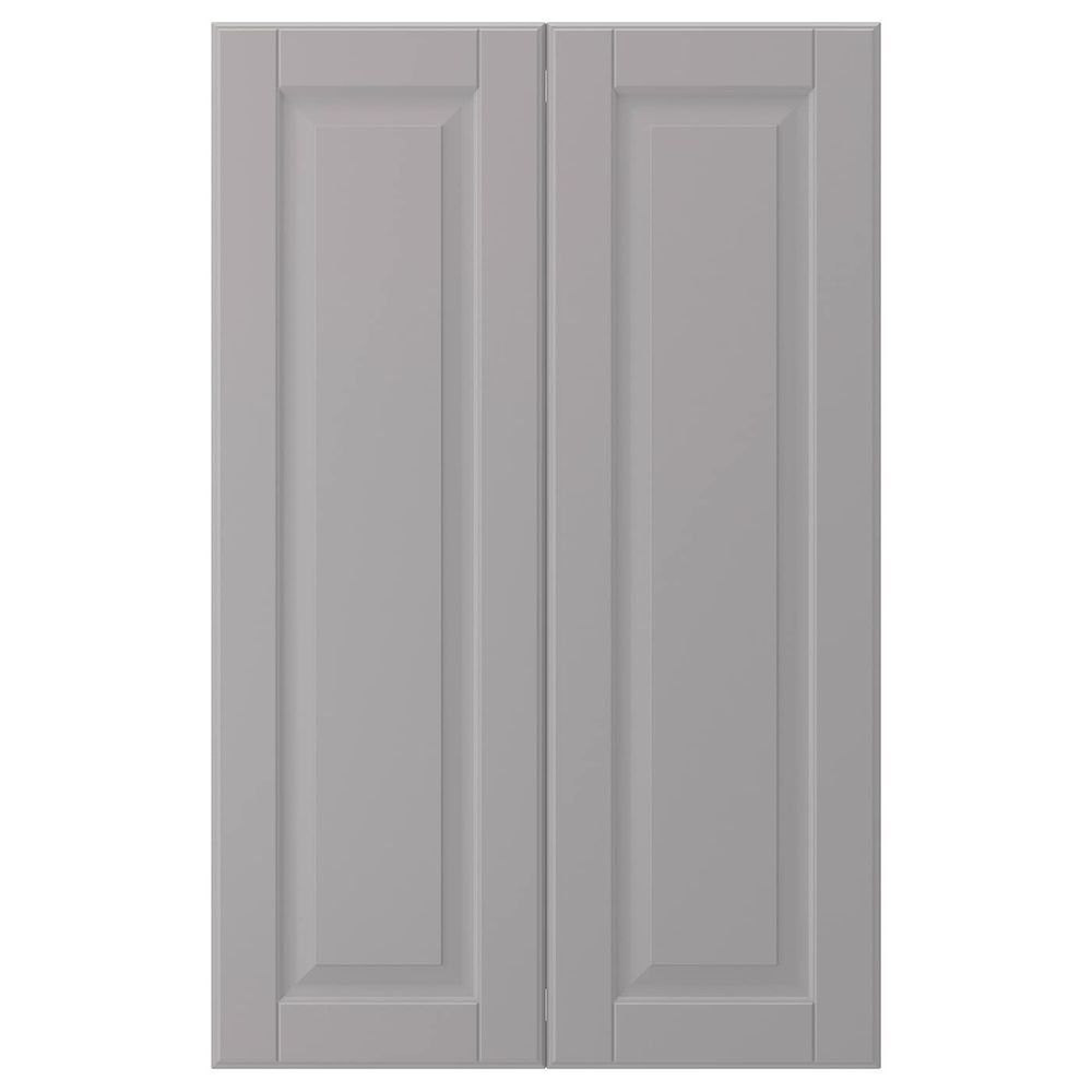 Дверца для напольного углового шкафа, 2шт, серый 25x80 см IKEA BODBYN БУДБИН 103.670.41 - фото 1