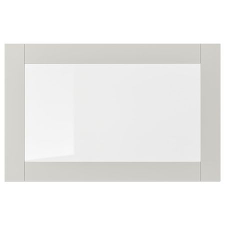 Стеклянная дверь, светло-серый, прозрачное стекло 60x38 см IKEA СИНДВИК 703.639.93