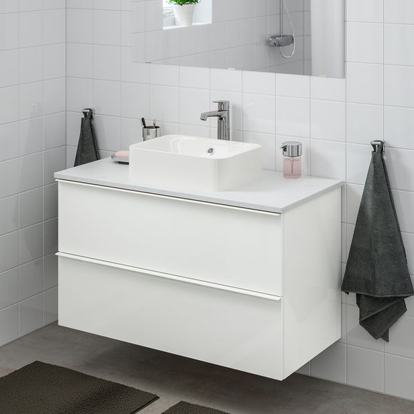 Шкаф со столешницей 45x32 раковина, 102x49x72 cm IKEA HÖRVIK ХОРВИК, GODMORGON ГОДМОРГОН, TOLKEN ТОЛКЕН 193.091.60 - фото 3