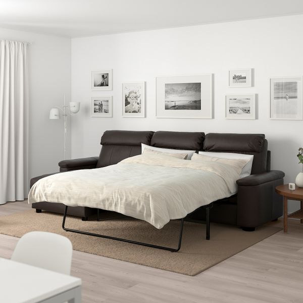 3-местный диван-кровать, с козеткой/Гранн/Бумстад темно-коричневый IKEA LIDHULT ЛИДГУЛЬТ 692.660.78 - фото 3