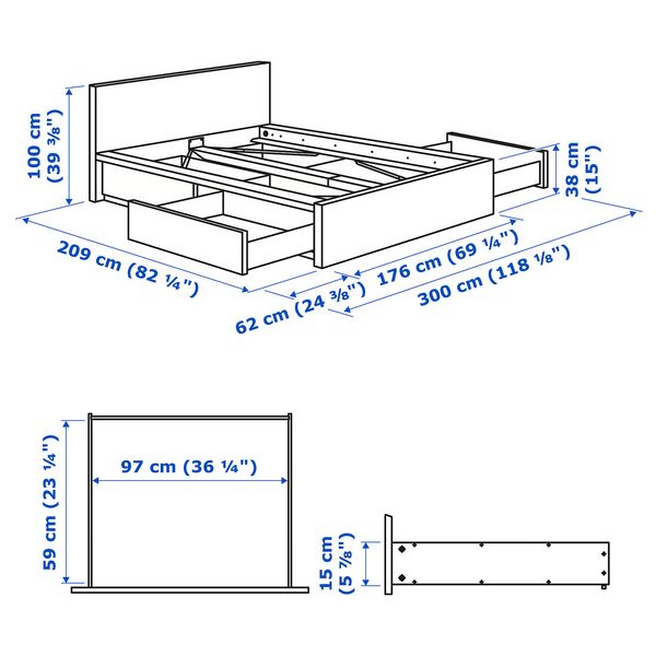 IKEA, дополнительный ракурс - схема-чертеж с размерами