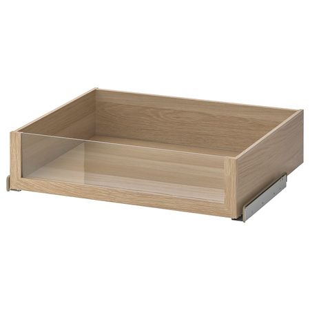 Ящик со стеклянной фронтальной панелью, под беленый дуб 75x58 см IKEA KOMPLEMENT КОМПЛИМЕНТ 303.697.27