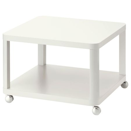 Стол приставной на колесиках, белый 64x64 см IKEA TINGBY ТИНГБИ 603.832.89