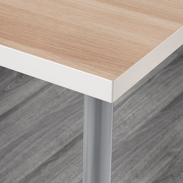 Стол, белый под беленый дуб/серебристый 150x75 см IKEA LINNMON ЛИННМОН / OLOV ОЛОВ 993.296.06 - схема-чертеж с размерами