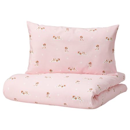 Пододеяльник и наволочка для кроватки IKEA DRÖMSLOTT 905.211.90