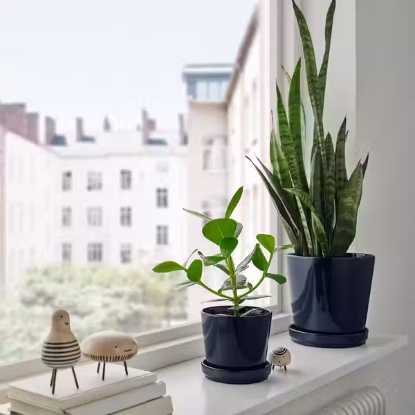 KLOTLÖNN КЛОТЛЁНН Горшок цветочный с поддоном - фото 2