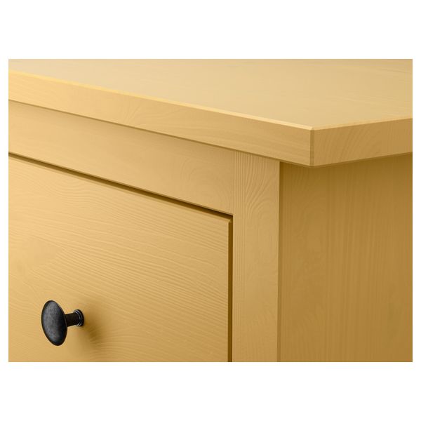 Комод с 3 ящиками ХЕМНЭС, желтый (108x96 см) - фото 4