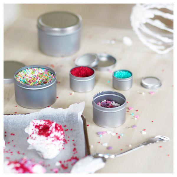 Набор банок, 5 шт. ХЭМСМАК, разные цвета - схема-чертеж с размерами