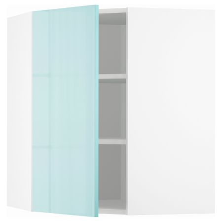 Kamp. sien. spintelė su lentynomis, 68x80 cm, balta Järsta, blizgi šviesi turkio sp. IKEA METOD МЕТОД 994.145.34