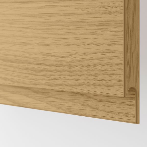 Навесной горизонтальный шкаф, 2 двери, белый, Voxtorp под дуб, 60x80 см IKEA METOD МЕТОД 595.388.43 - схема-чертеж с размерами