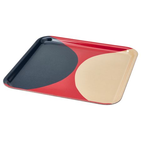 Поднос, 33x33 см, с рисунком, разноцветный IKEA SNÖKRABB КРАББA 105.615.33