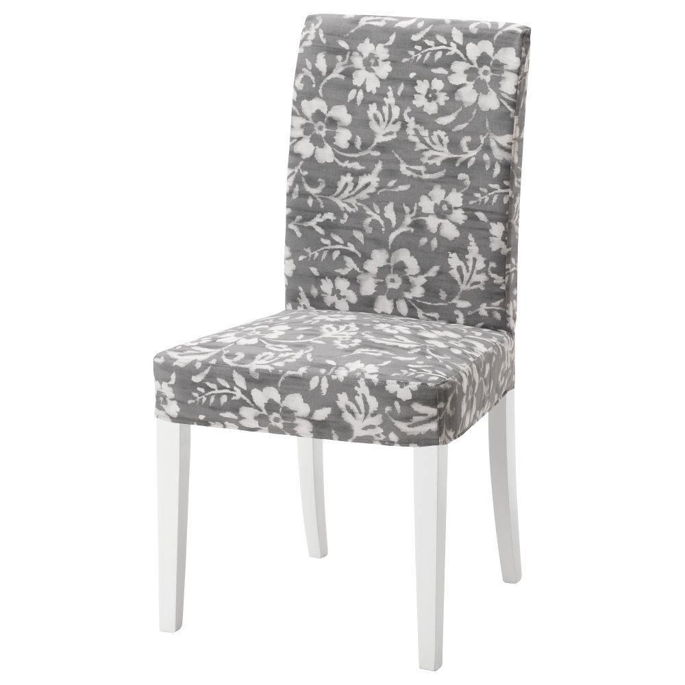 Стул ХЕНРИКСДАЛЬ, белый, Ховстен серый/белый - фото 1