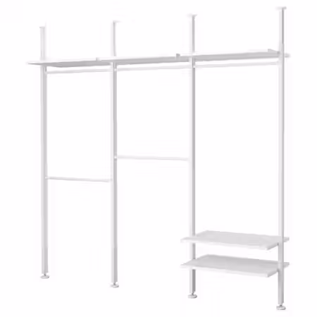 ELVARLI Гардероб, комбинация - белый 258x51x222-350 см