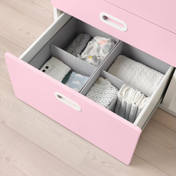 Пеленальный стол с ящиками, белый/светло-розовый 90x79x102 см IKEA STUVA СТУВА / FRITIDS ФРИТИДС 492.672.72 - фото 5