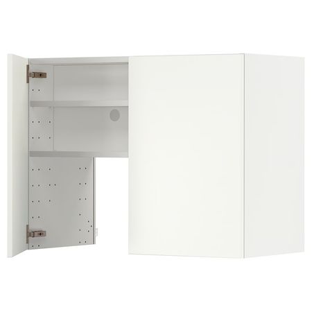 METOD Навесной шкаф д/вытяжки/полка/дверь - белый/Havstorp бежевый 80x60 см