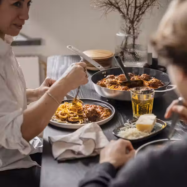 HEMKOMST ХЕМКОМСТ Сковорода - нержавеющ сталь/антипригарное покрытие 32 см - фото 5