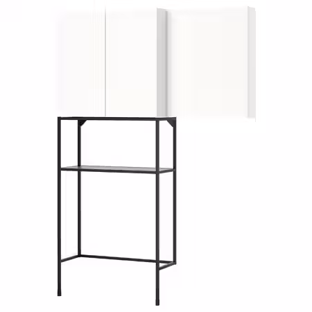 ENHET Комбинация д/хранения - антрацит/белый 140x32x204 см