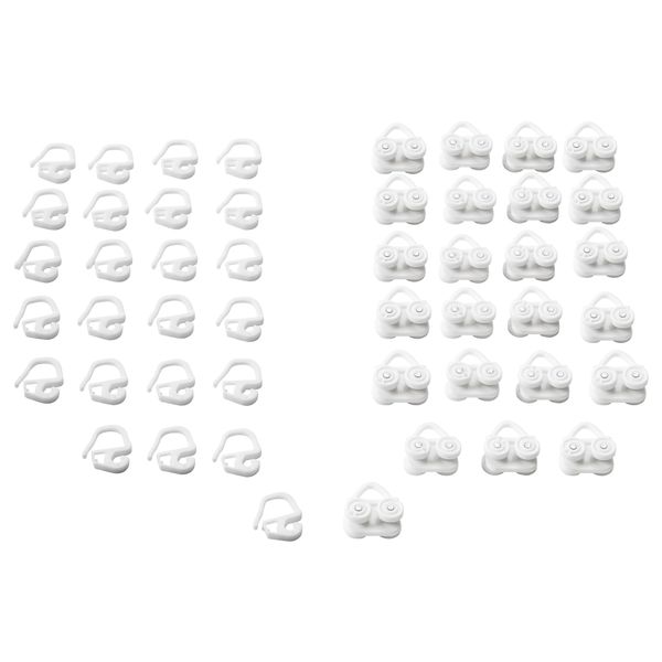 Бегунок и крючок ВИДГА, белый - схема-чертеж с размерами