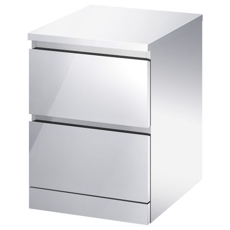 Комод с 2 ящиками, зеркальный эффект, 40x55 см IKEA MALM МАЛЬМ 905.690.78
