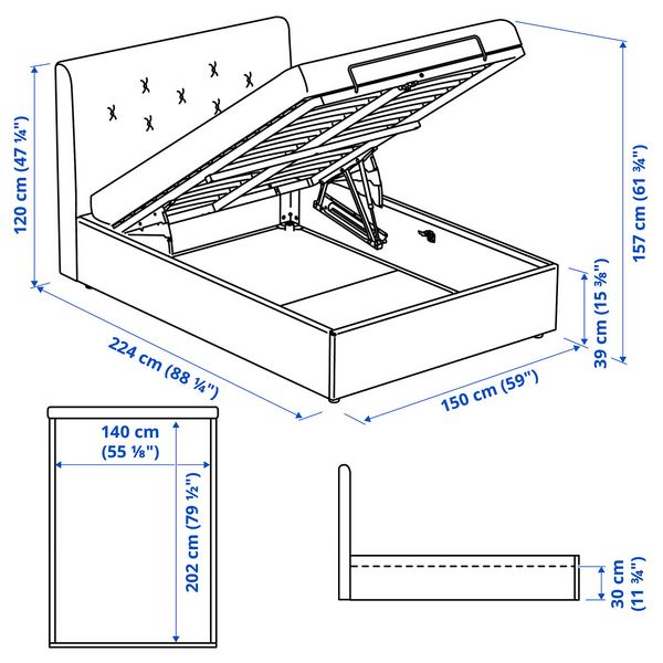 IKEA, дополнительный ракурс - схема-чертеж с размерами