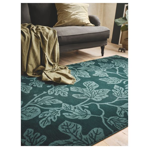 Ковер, короткий ворс, зеленый 133x195 см IKEA ХИЛЬДИГАРД 404.567.43 - фото 6