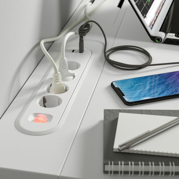 Cтолешница, 120x48 см, белый IKEA MITTZON 705.278.24 - фото 7