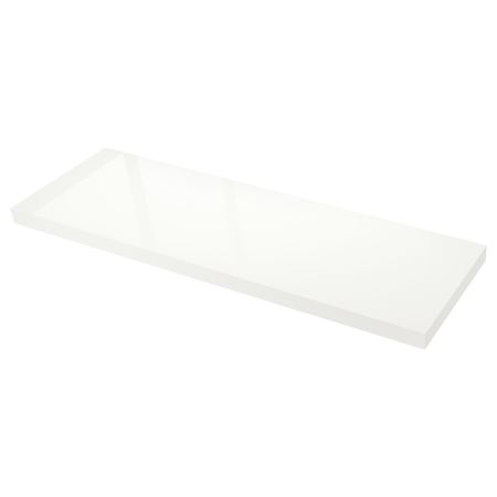 Столешница под заказ, 63.6-125x7.7 см, белый глянцевый, ламинат IKEA DEJE 503.455.61