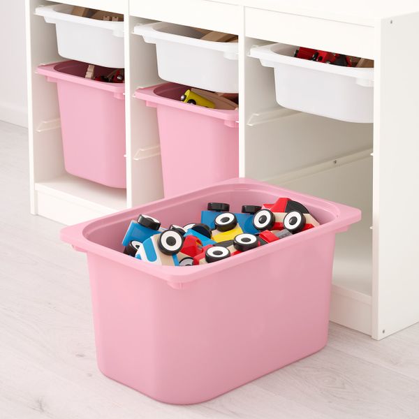 Комбинация для/хранения+контейнеры, белый, розовый 99x44x56 см IKEA ТРУФАСТ 692.221.50 - схема-чертеж с размерами