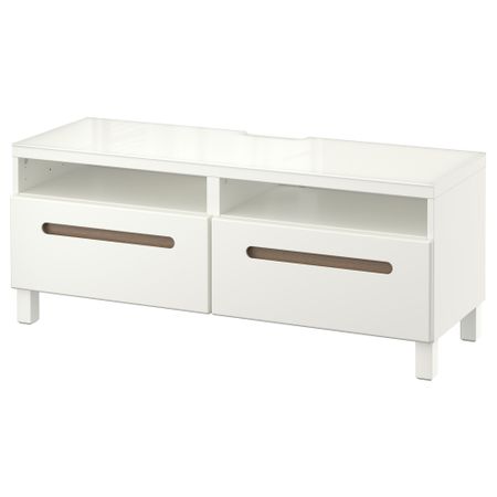 Тумба для ТВ с ящиками БЕСТО, Марвикен белый (120x40x48 см)