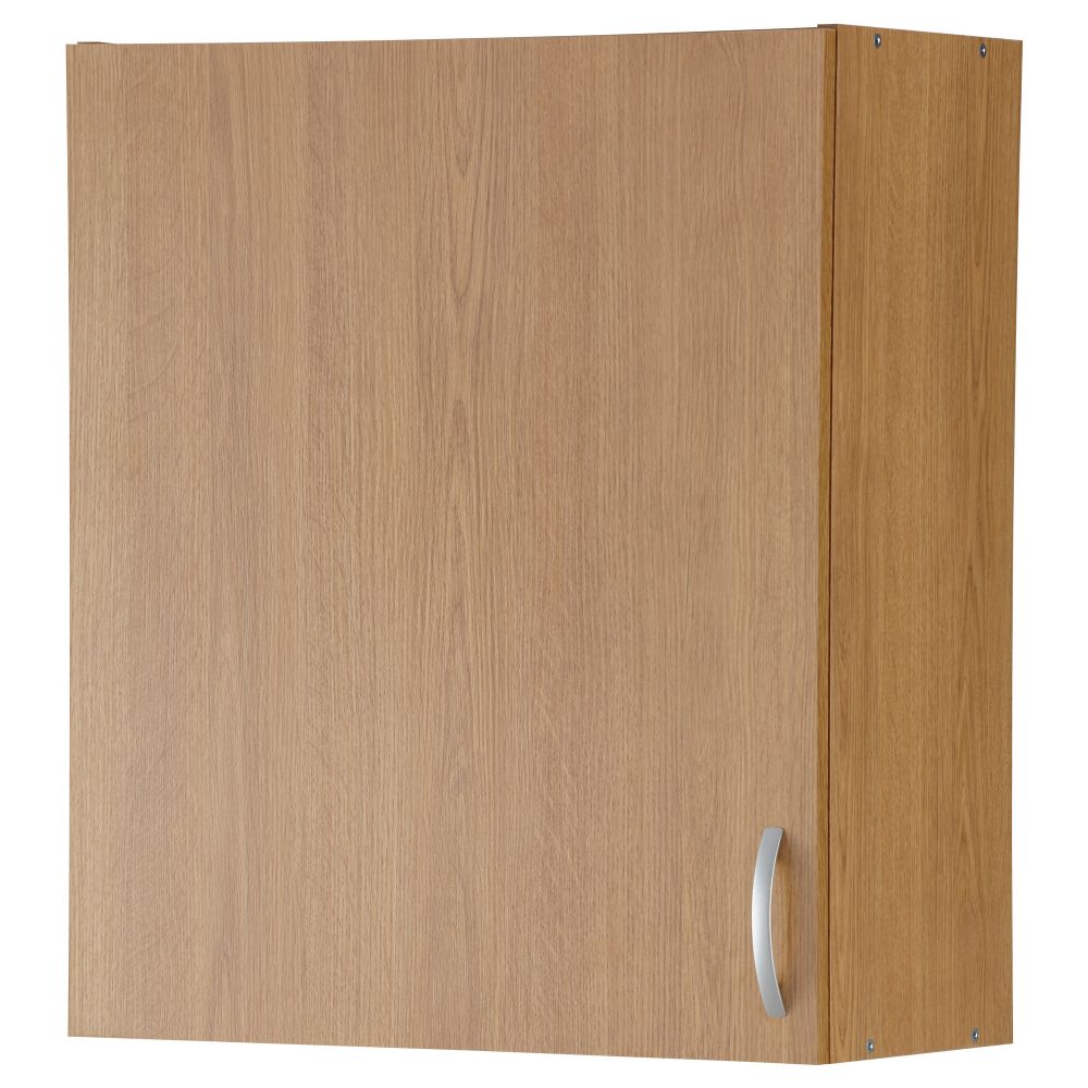 Навесной шкаф с дверцей АЛЬБРУ, под дуб (60x70 см) - фото 1