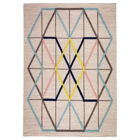 Ковер, безворсовый ИКЕА ПС 2014, разноцветный ручная работа разноцветный (128x180 см)