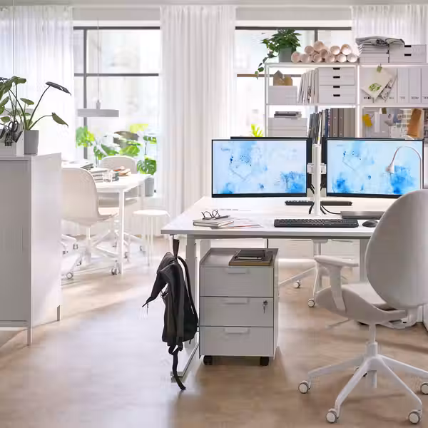 STUBBERGET СТУББЕРГЕТ Кронштейн для 2 мониторов - белый - фото 2