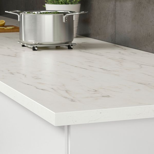 Столешница, белый под мрамор/ламинат 246x2.8 см IKEA EKBACKEN ЭКБАККЕН 003.693.66 - схема-чертеж с размерами