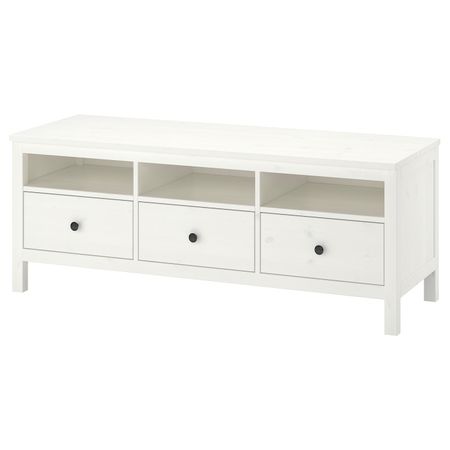 Тумба под ТВ, белая морилка 148x47x57 см IKEA HEMNES ХЕМНЭС 903.842.68