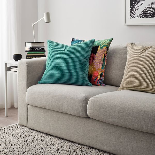 Чехол на подушку, бирюзовый 50x50 см IKEA GULLKLOCKA ГУЛЛЬКЛОКА 804.649.39 - фото 2