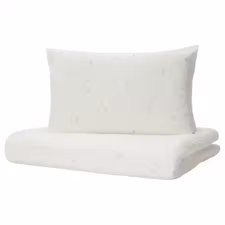 LENAST Пододеяльник и наволочка д/кроватки - белый 110x125/35x55 см