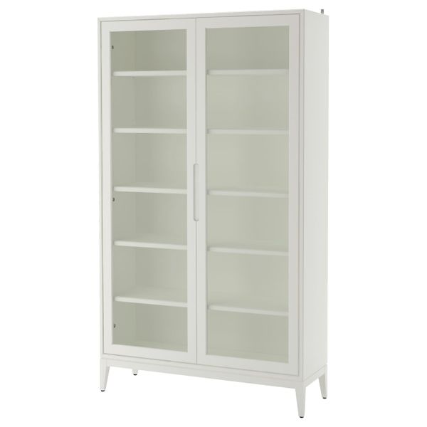 Шкаф-витрина, белый 118x203 см IKEA REGISSÖR РЕЖИССЁР 203.623.40 - фото 1