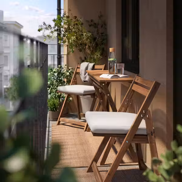 NÄMMARÖ Садовый стол+2 складных стула - схема-чертеж с размерами