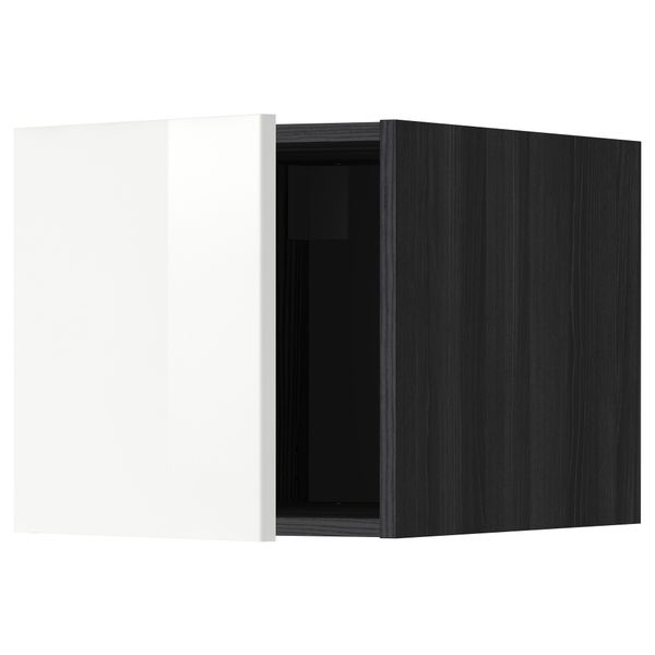 Верхний шкаф МЕТОД, черный, Рингульт белый (40x40 см) - схема-чертеж с размерами