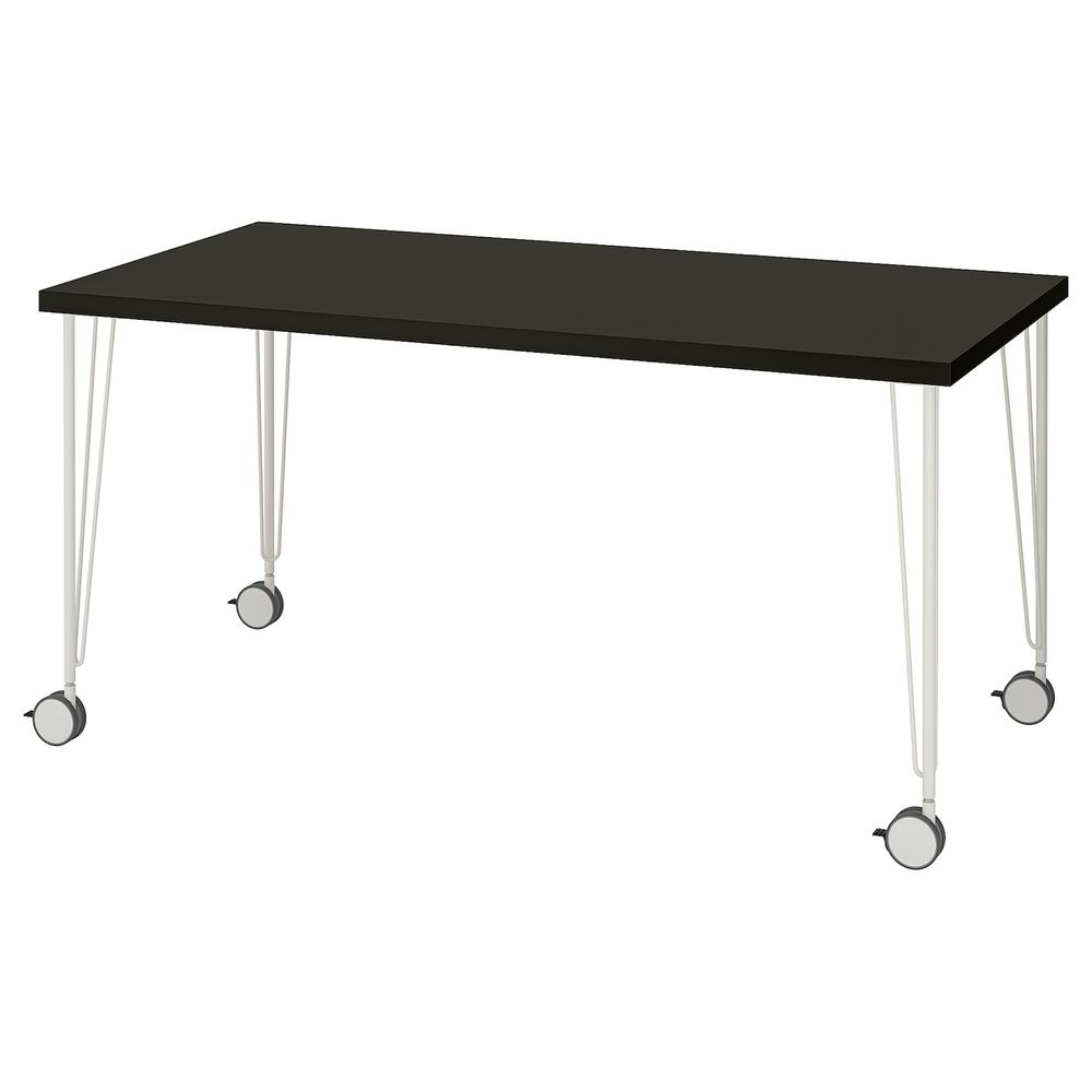 Стол, черно-коричневый/белый 150x75 см IKEA LINNMON ЛИННМОН / KRILLE КРИЛЛЕ 292.793.27 - схема-чертеж с размерами