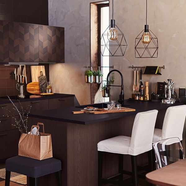 Абажур для подвесного светильника, черный 30 см IKEA BRUNSTA БРЮНСТА 304.376.13 - схема-чертеж с размерами