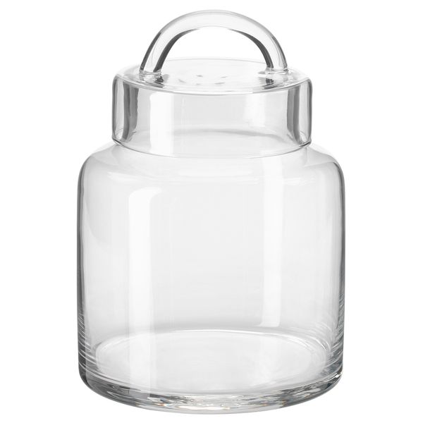Банка с крышкой ХЭМСМАК, прозрачное стекло (1.0 л) - фото 1