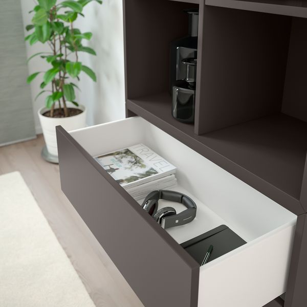 Комбинация шкафов с ножками, 70x35x212 см, темно-серый IKEA EKET ЭКЕТ 892.865.51 - фото 4