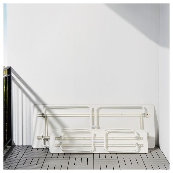 Стол + 2 скамьи, для дома, сада ИКЕА ПС 2014, белый, складной - фото 3