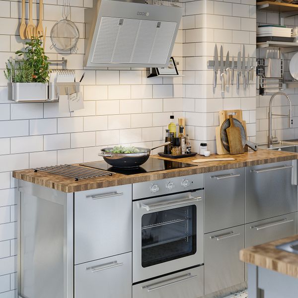 Колпак вытяжного шкафа стенного крепл, цвет нержавеющей стали IKEA BEMÖTA БЕМОТА 703.939.71 - фото 3